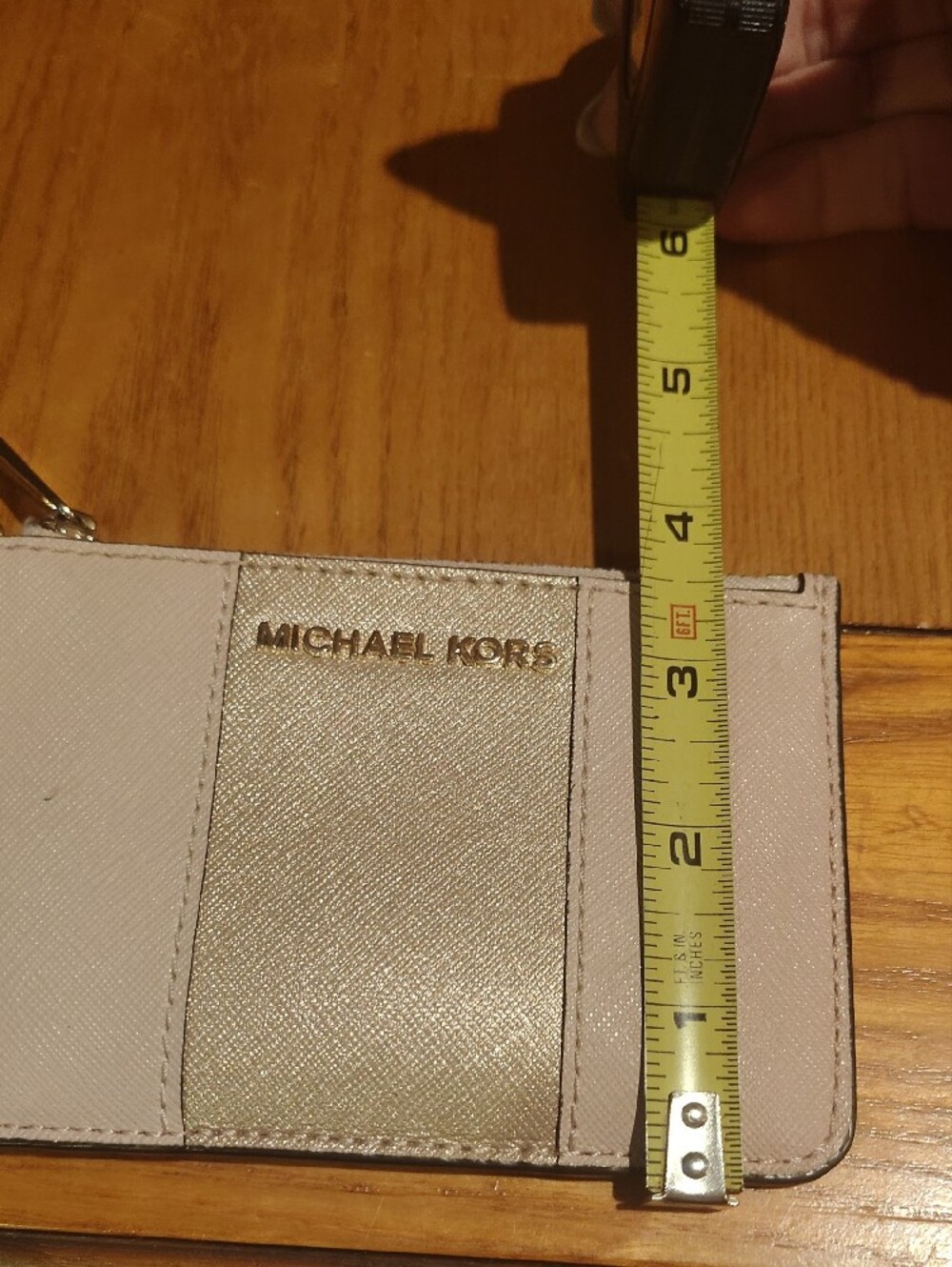 Michael Kors Pink and Gold Stripe Card Holder Keyring - Picture 3 of 7